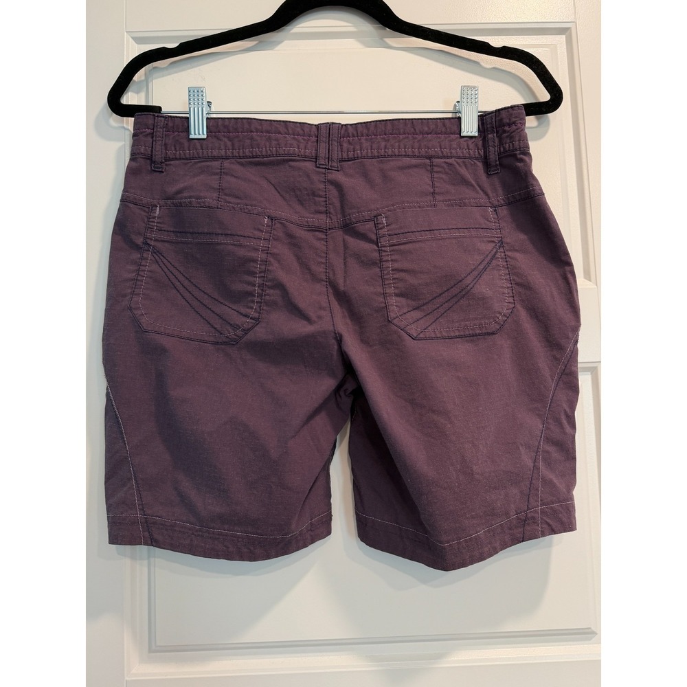 Title Nine Big B Purple Plum Outdoor Hiking Shorts Size 4 Multi-Pocket Ripstop - Picture 2 of 9